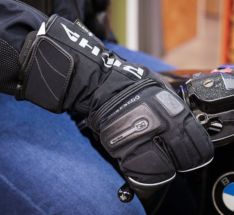 Richa Nordic motorcycle glove on bars